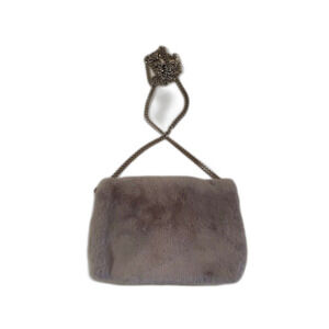 Fur Bag Fuzzy Gray Crossbody Purse With Chain Strap  a Fun & Unique Bag